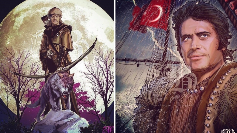 Türk Sanatçı Burak Ağdemir, Türk Sineması Efsanelerini Müthiş Birer İllüstrasyona Dönüştürüyor